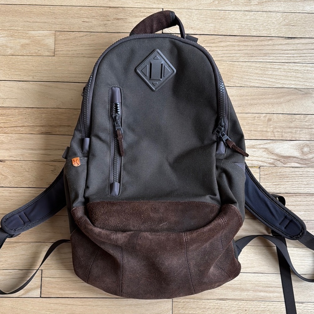 Visvim Brown And Black Backpack With Streamlined … - image 1